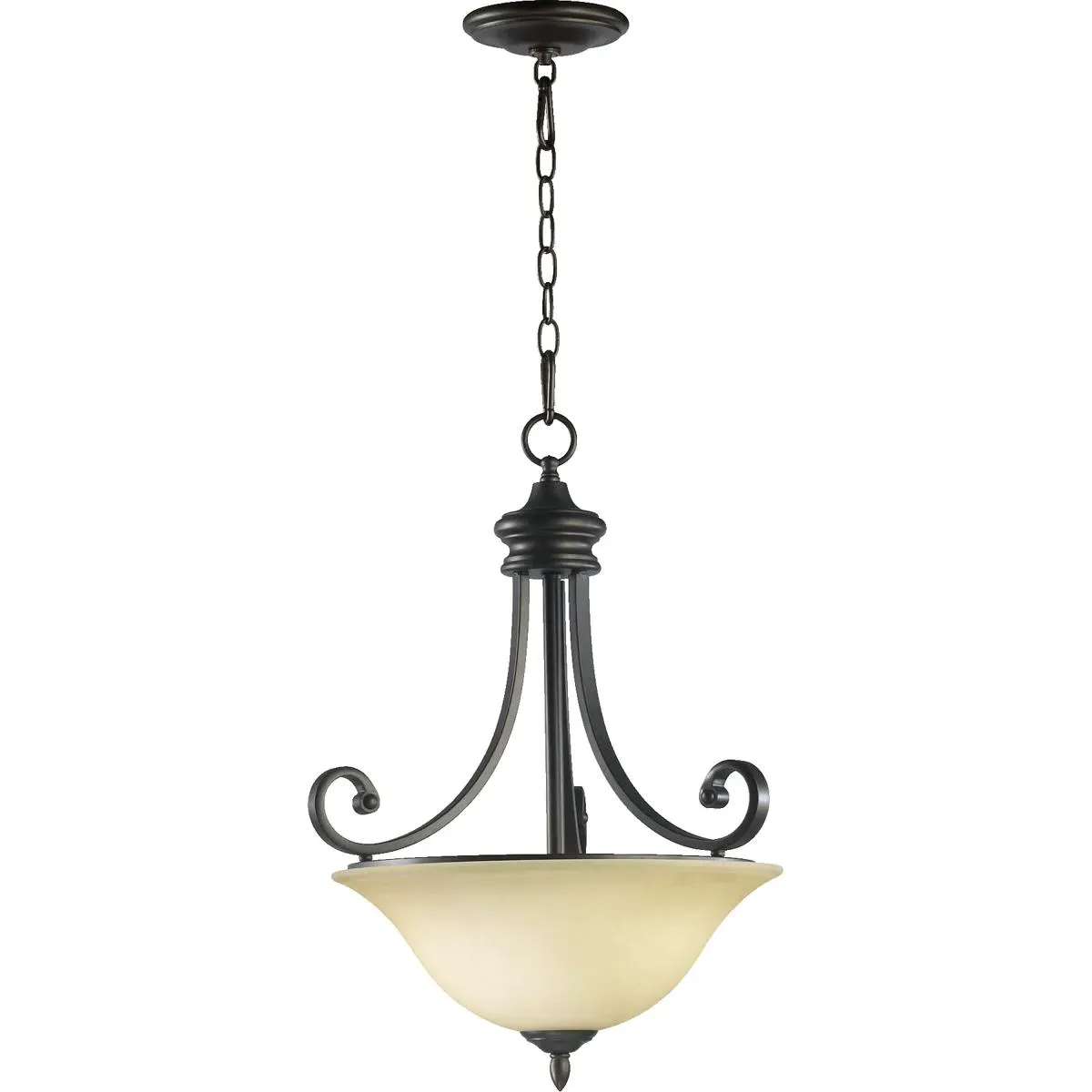 Quorum Bryant 3-Light Pendant - Oiled Bronze, Amber Scavo product