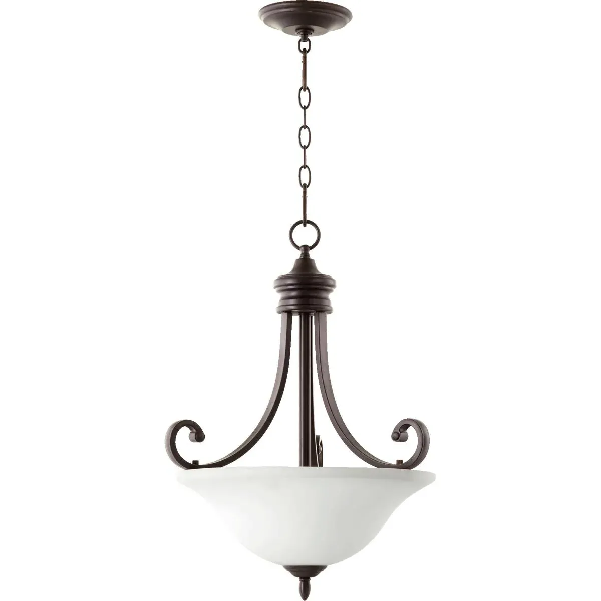Quorum Bryant 3-Light Pendant - Oiled Bronze, Satin Opal product