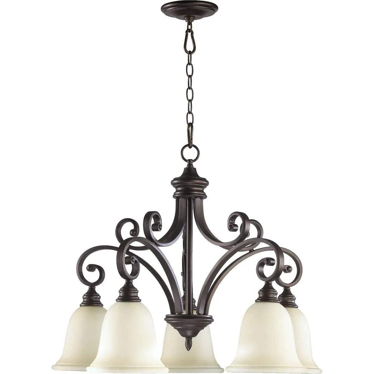 Quorum Bryant 5-Light Chandelier - Oiled Bronze, Amber Scavo product