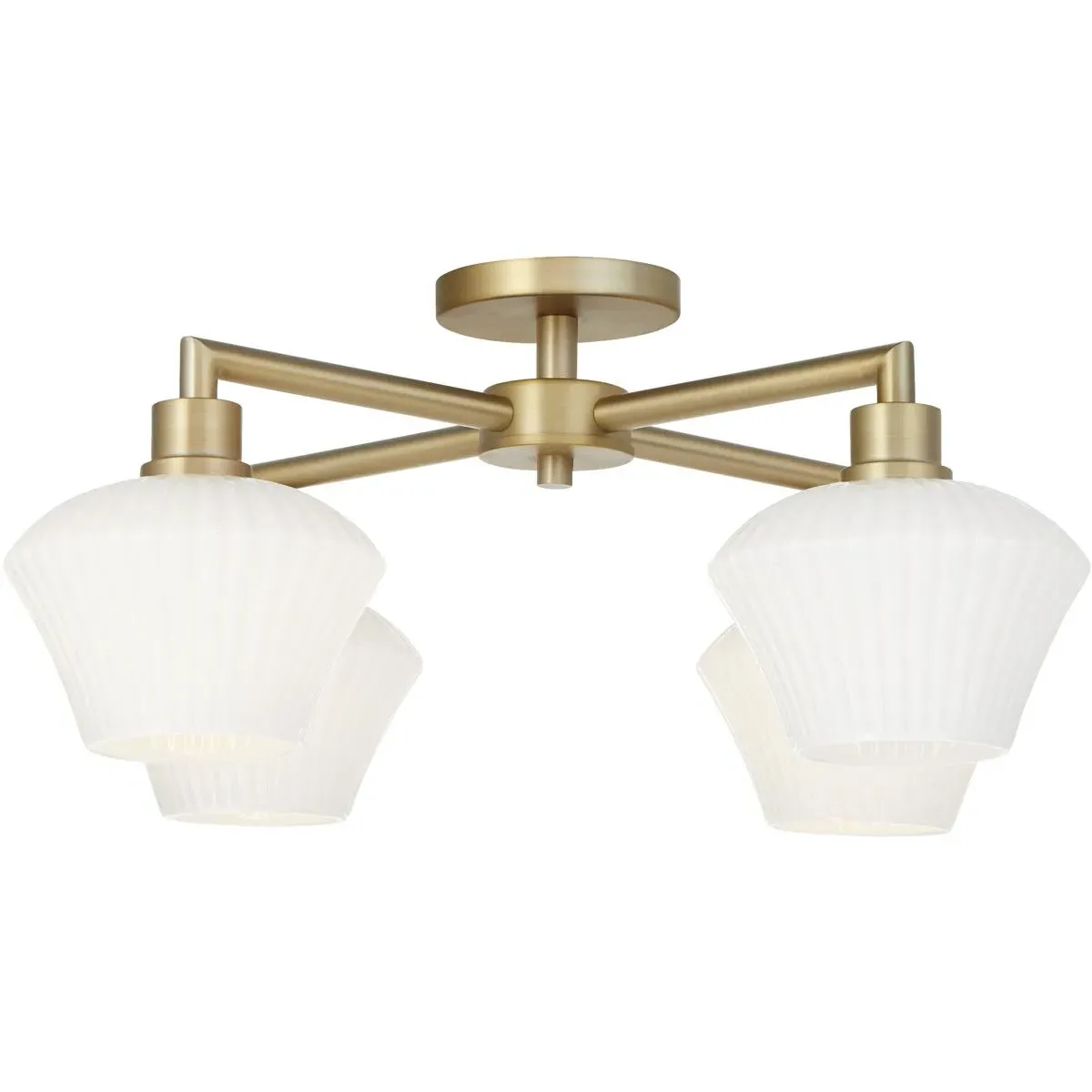 Quorum Cassini 4-Light Semi-Flush Mount - Aged Brass product
