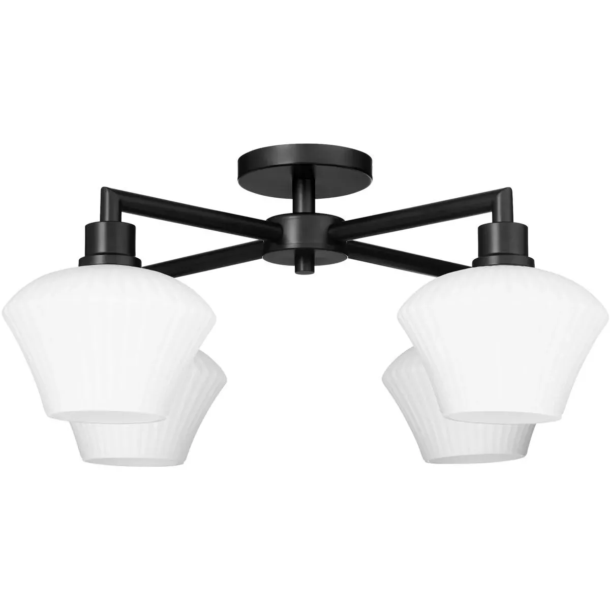 Quorum Cassini 4-Light Semi-Flush Mount Ceiling Light - Matte Black product