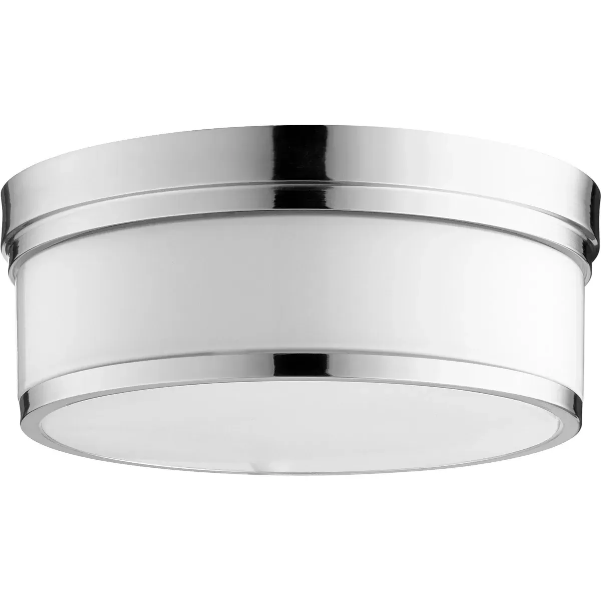 Quorum Celeste 3-Light Flush Mount Ceiling Light - Polished Nickel, Opal Glass product