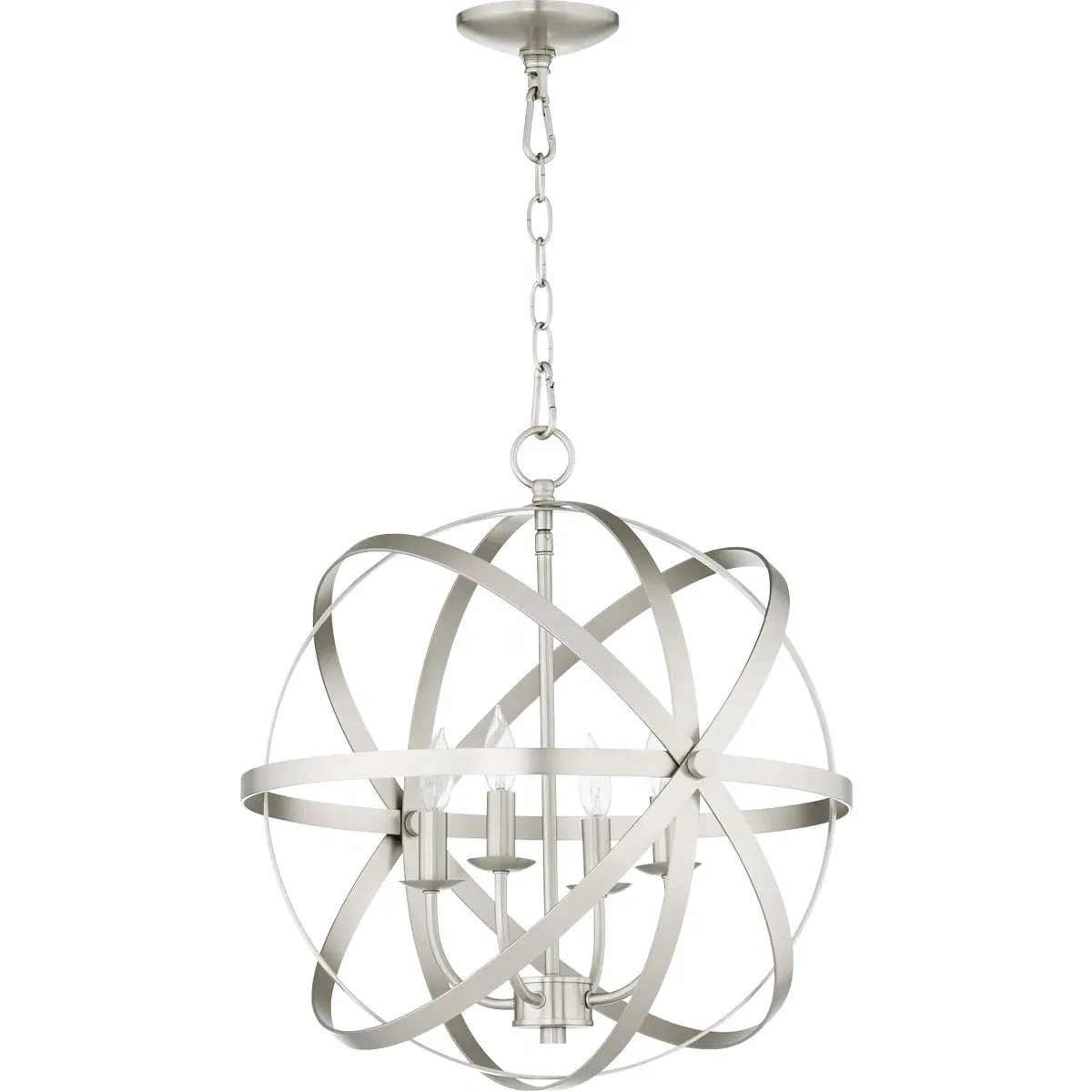 Quorum Celeste Sphere 4-Light Chandelier - Satin Nickel product