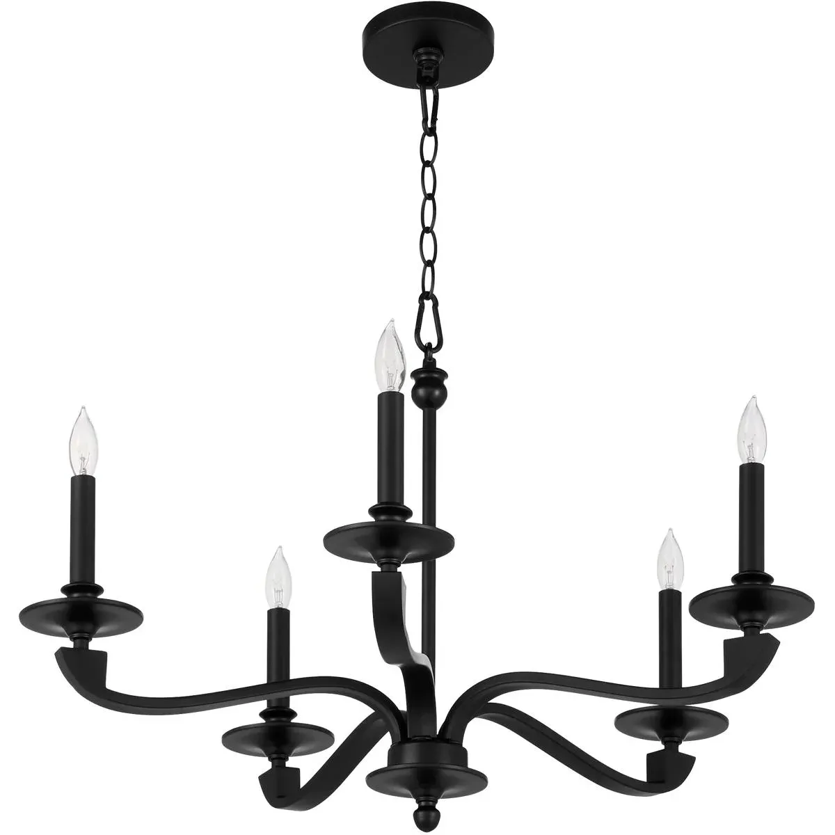 Quorum Chantelle 5-Light Chandelier - Matte Black, Steel product