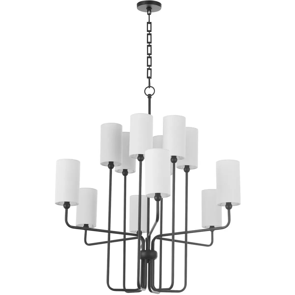 Quorum Charlotte 12-Light Chandelier - Matte Black, Steel product