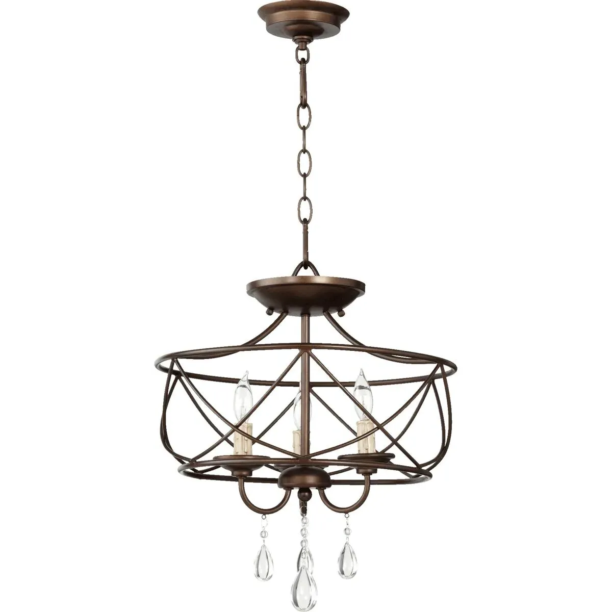 Quorum Cilia 3-Light Dual Mount Ceiling Light - Oiled Bronze product