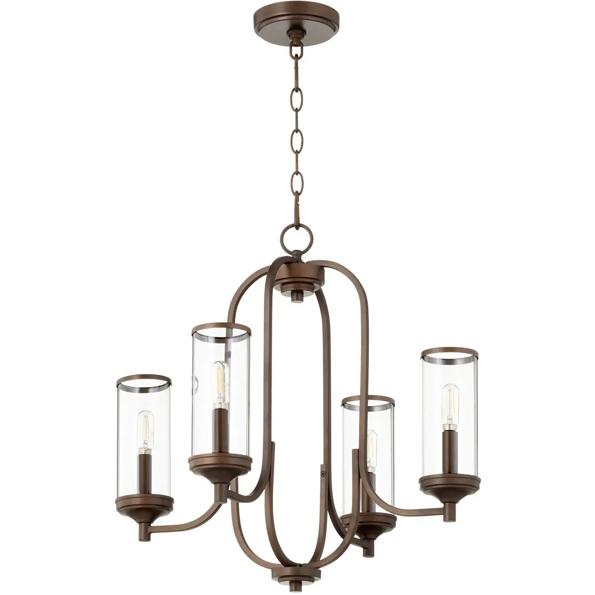 Quorum Collins 4-Light Chandelier - Oiled Bronze product