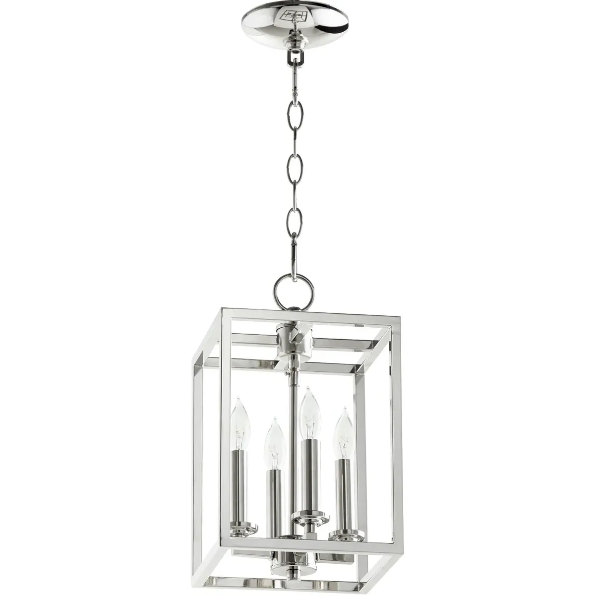 Quorum Cuboid 4-Light Mini Chandelier - Polished Nickel product