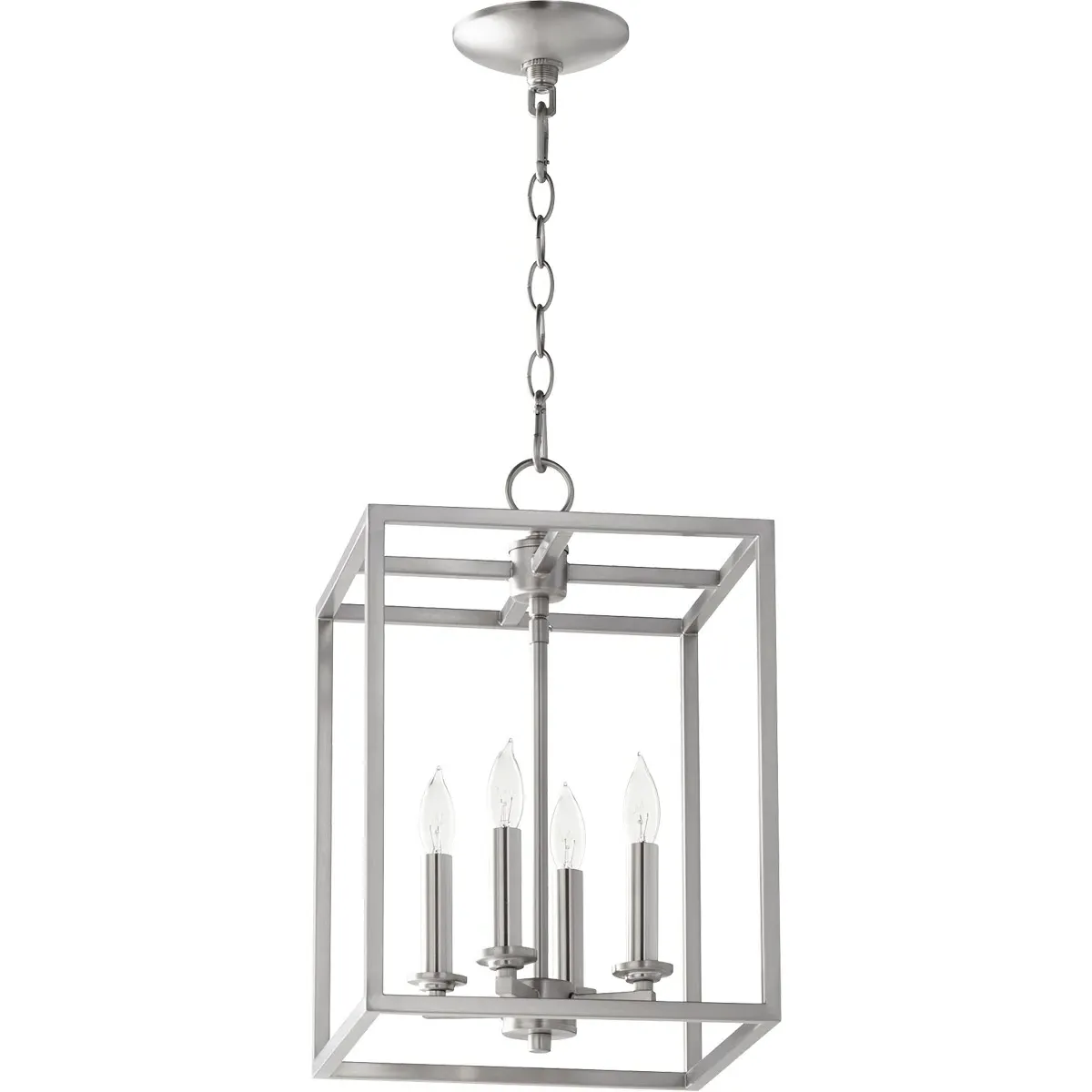 Quorum Cuboid 4-Light Mini Chandelier - Satin Nickel product