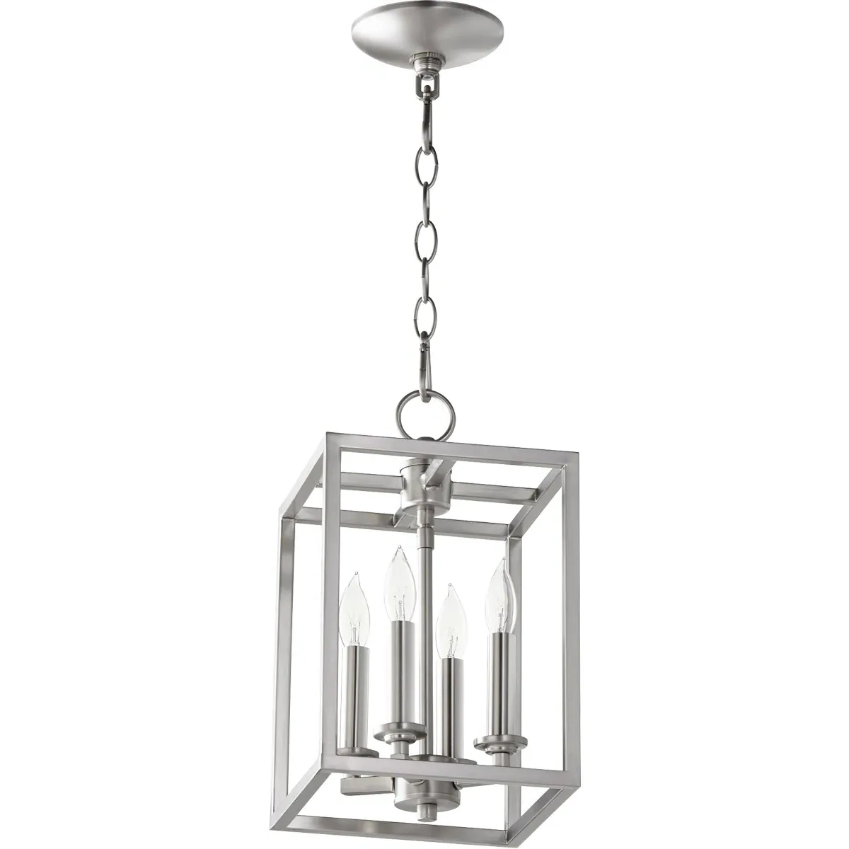 Quorum Cuboid 4-Light Mini Chandelier - Satin Nickel product