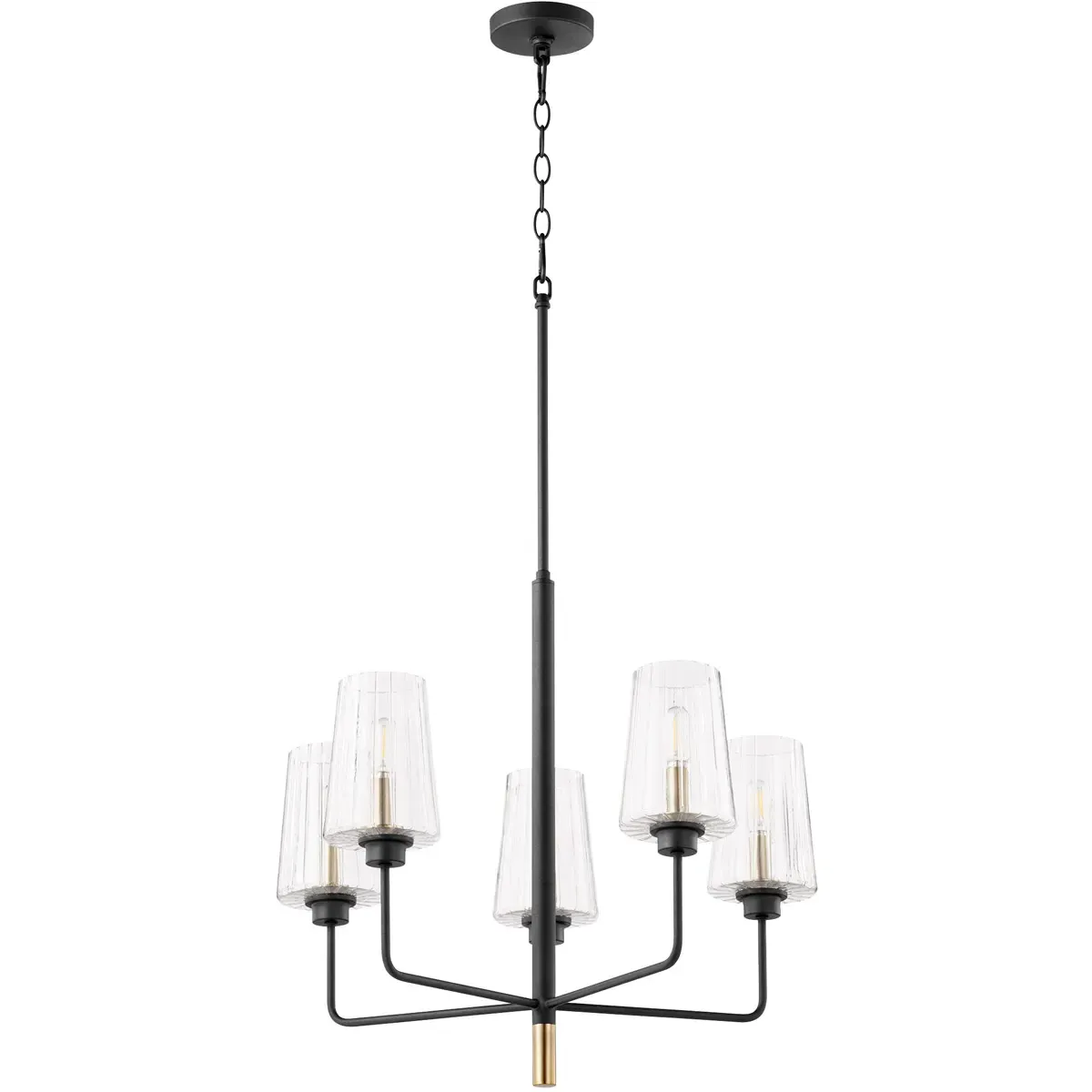 Quorum Dalia 5-Light Chandelier - Noir, Aged Brass product