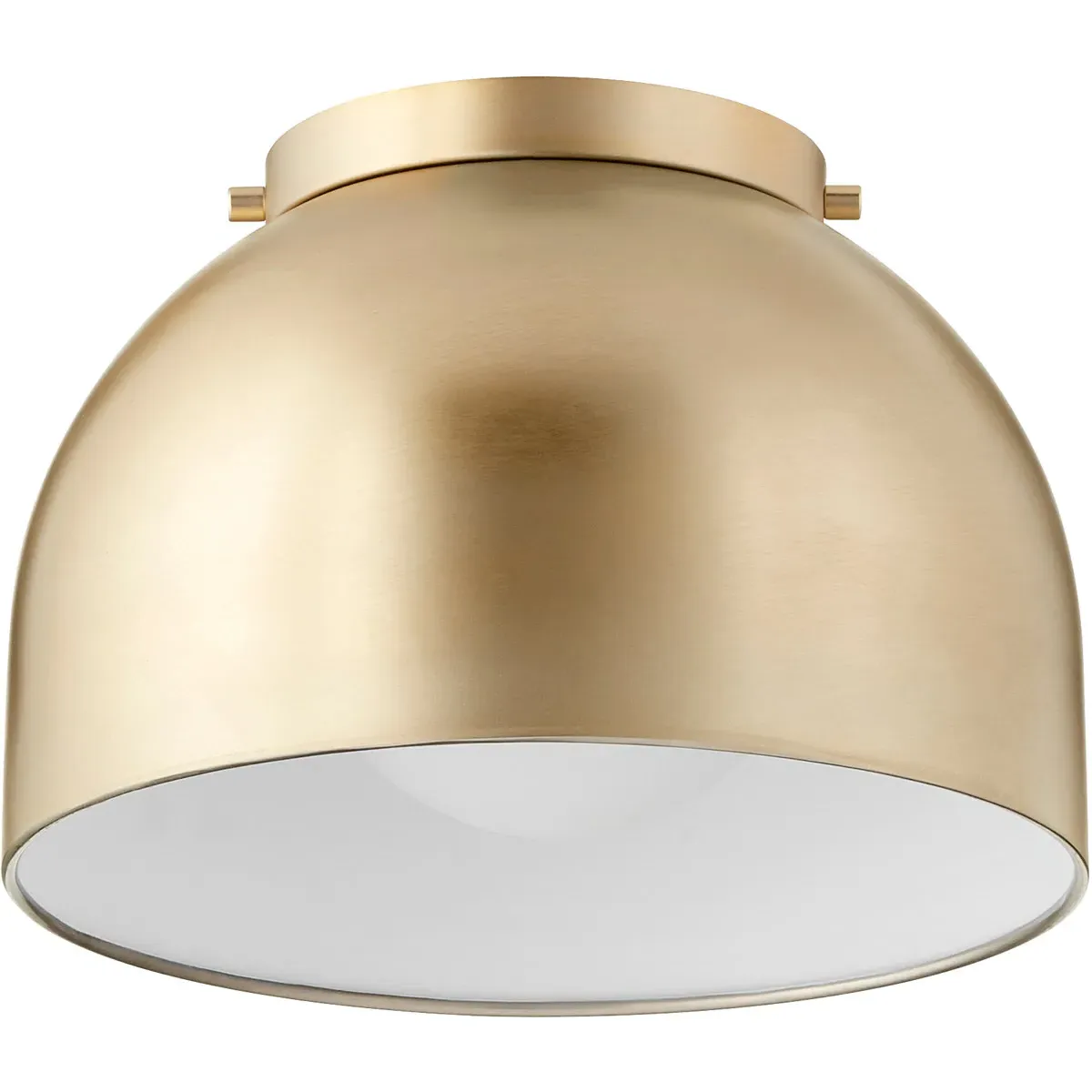 Quorum Dome 1-Light Flush Mount Ceiling Light - Aged Brass product