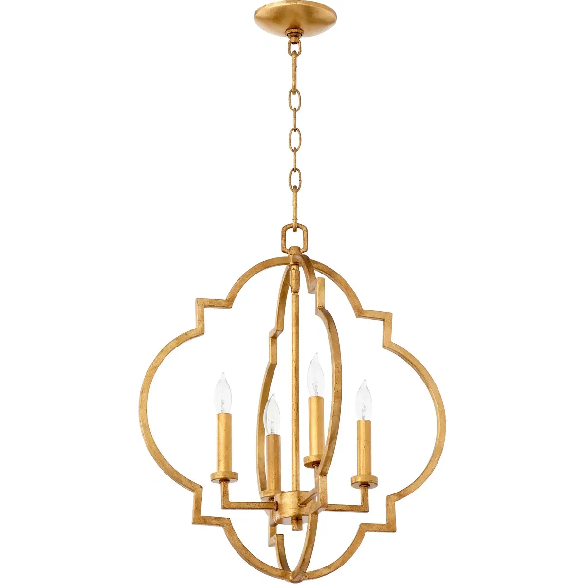 Quorum Dublin 4-Light Foyer Pendant - Gold Leaf product