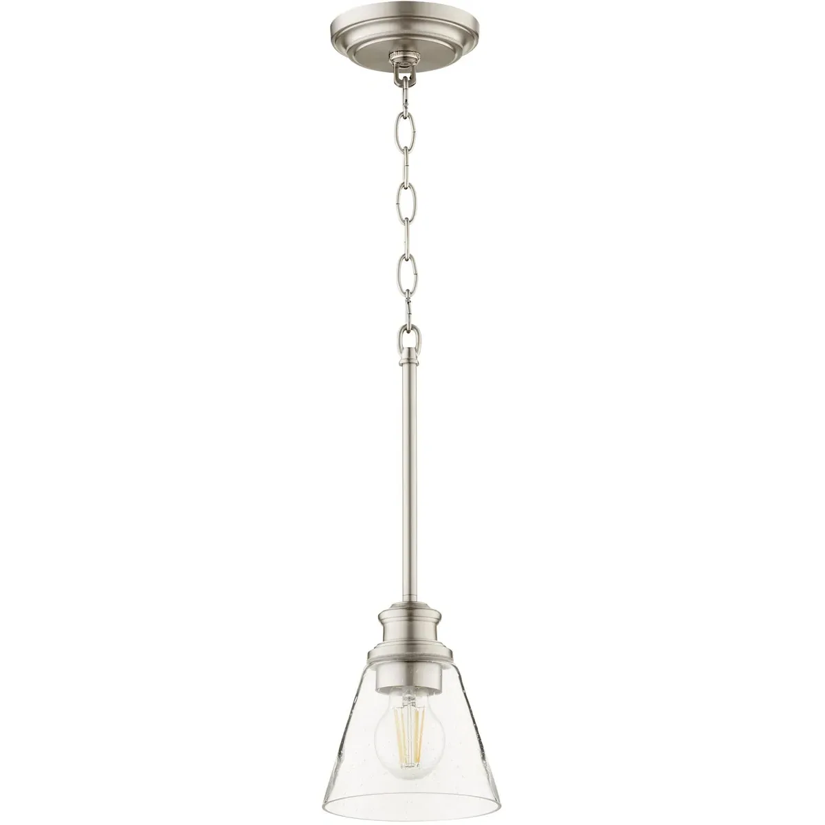 Quorum Dunbar 1-Light Mini Pendant - Satin Nickel product