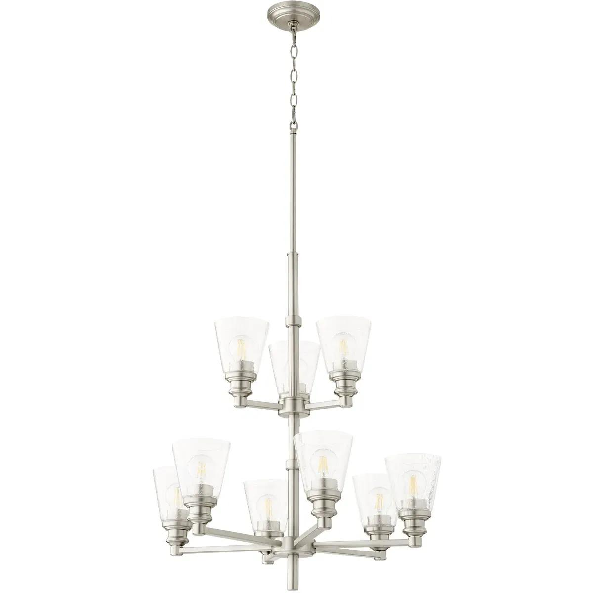 Quorum Dunbar 9-Light Chandelier - Satin Nickel product