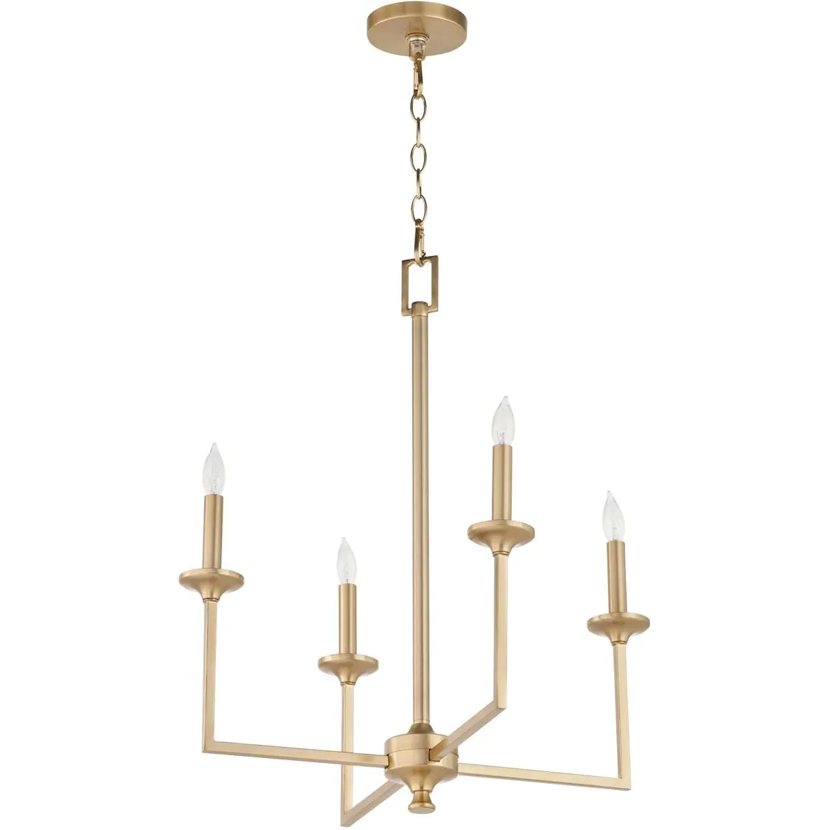 Quorum Eldorado 4-Light Chandelier - Aged Brass, Steel product