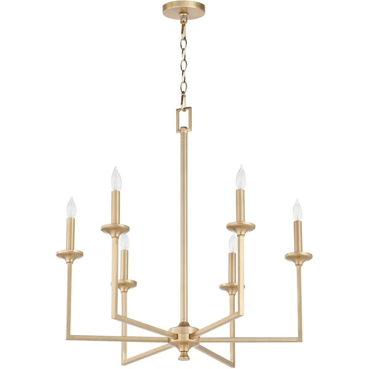 Quorum Eldorado 6-Light Chandelier - Aged Brass, Steel product