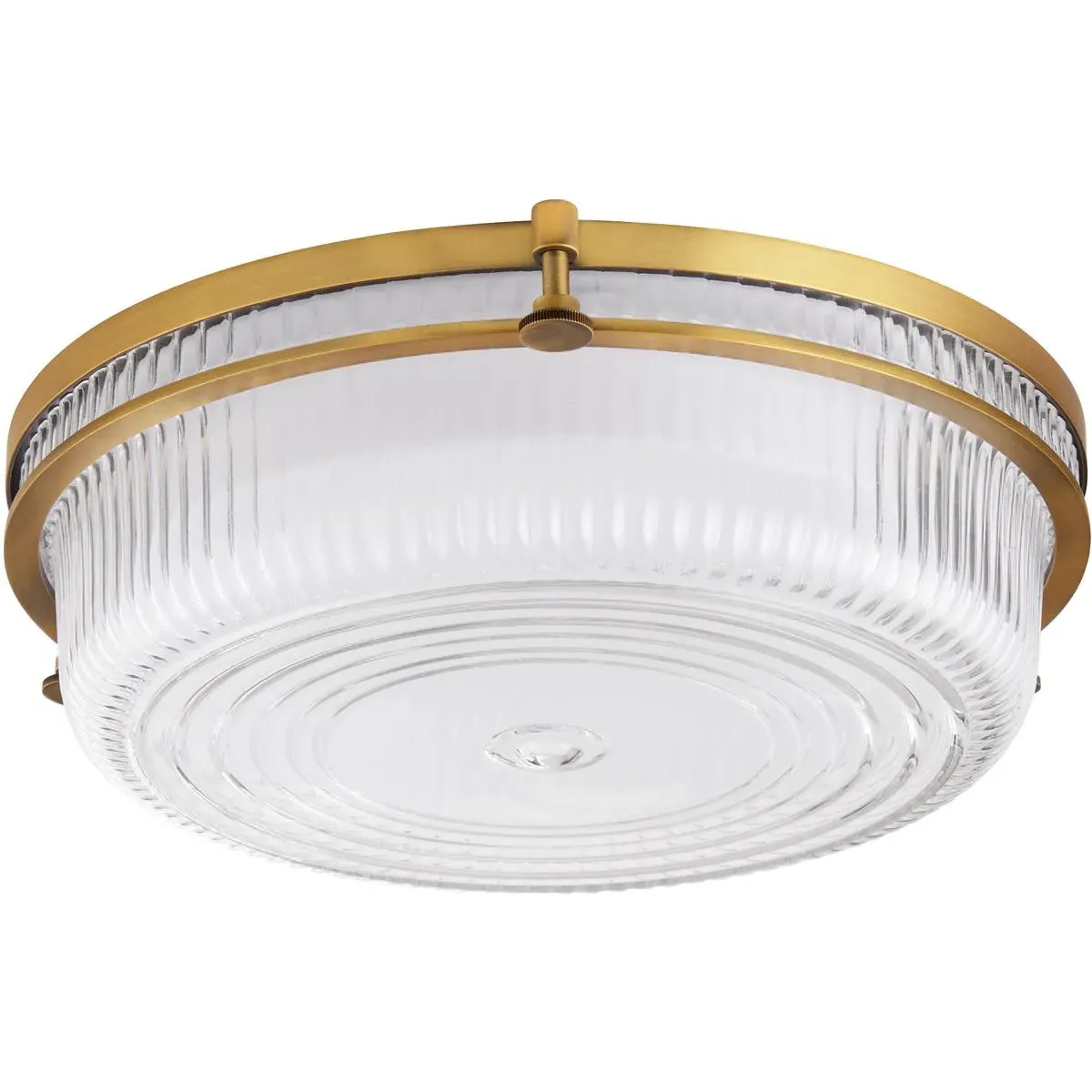 Quorum Emory 14 inch Flush Mount Ceiling Light - Brushed Brass product