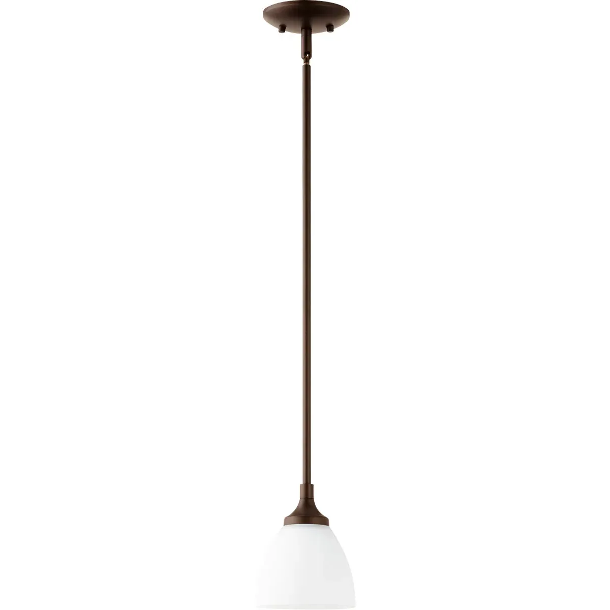 Quorum Enclave 1-Light Mini Pendant - Oiled Bronze, Satin Opal product