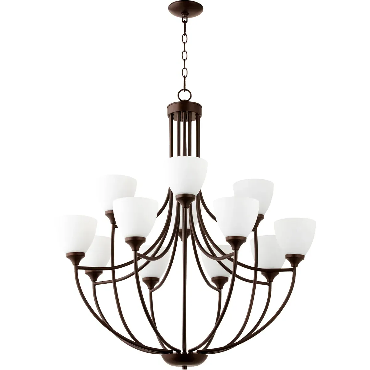 Quorum Enclave 12-Light 35" Chandelier - Oiled Bronze product
