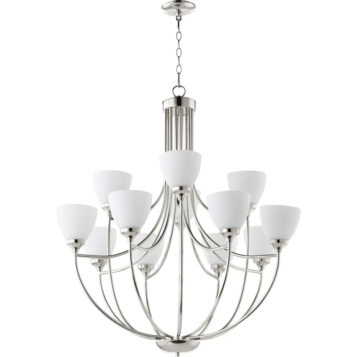 Quorum Enclave 12-Light Chandelier - Polished Nickel product