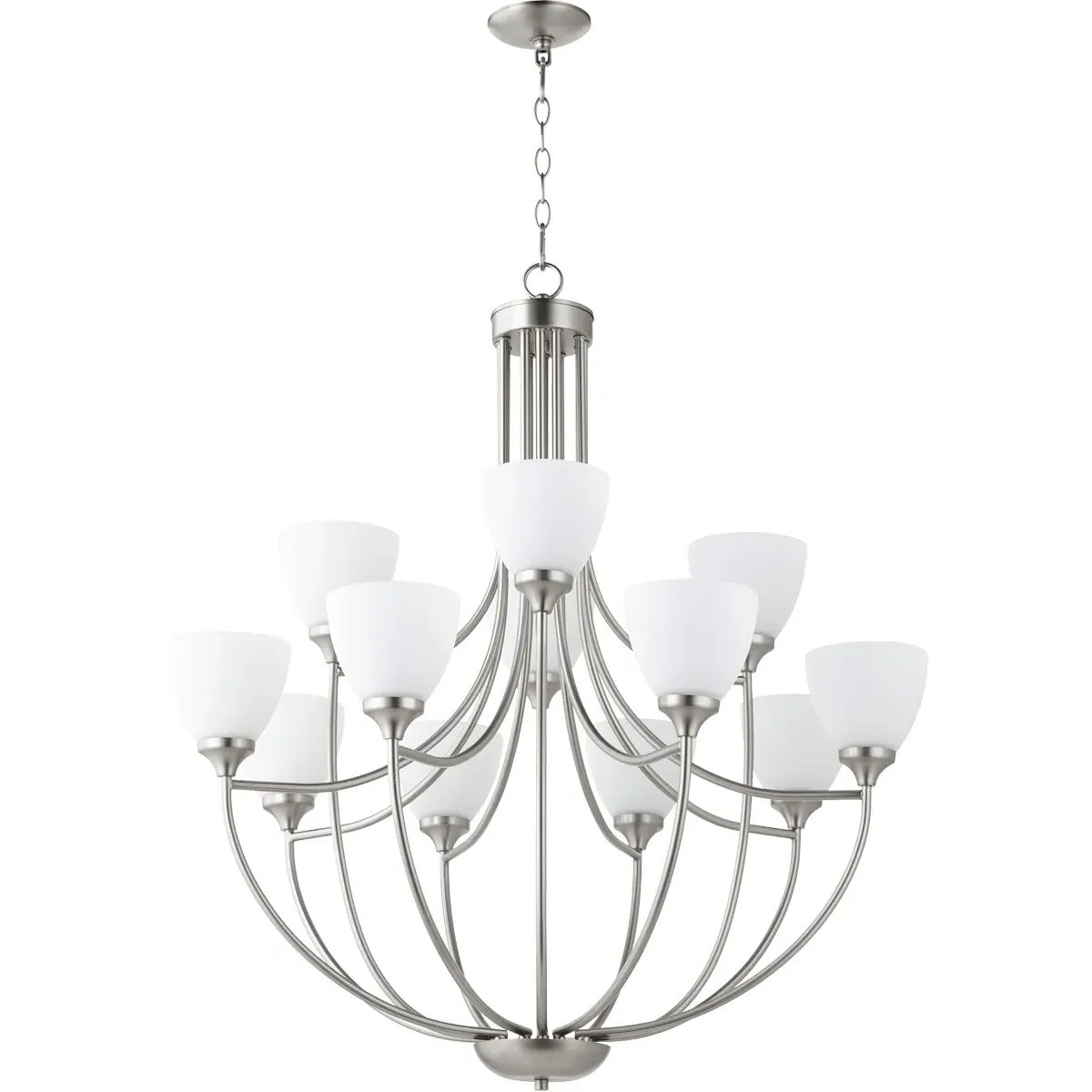 Quorum Enclave 12-Light Chandelier - Satin Nickel product