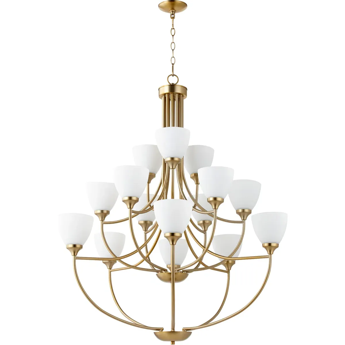 Quorum Enclave 15-Light Chandelier - Aged Brass product