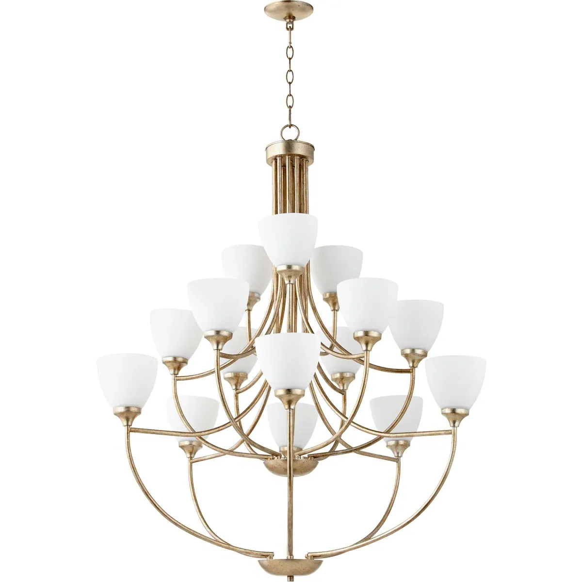 Quorum Enclave 15-Light Chandelier - Aged Silver Leaf product