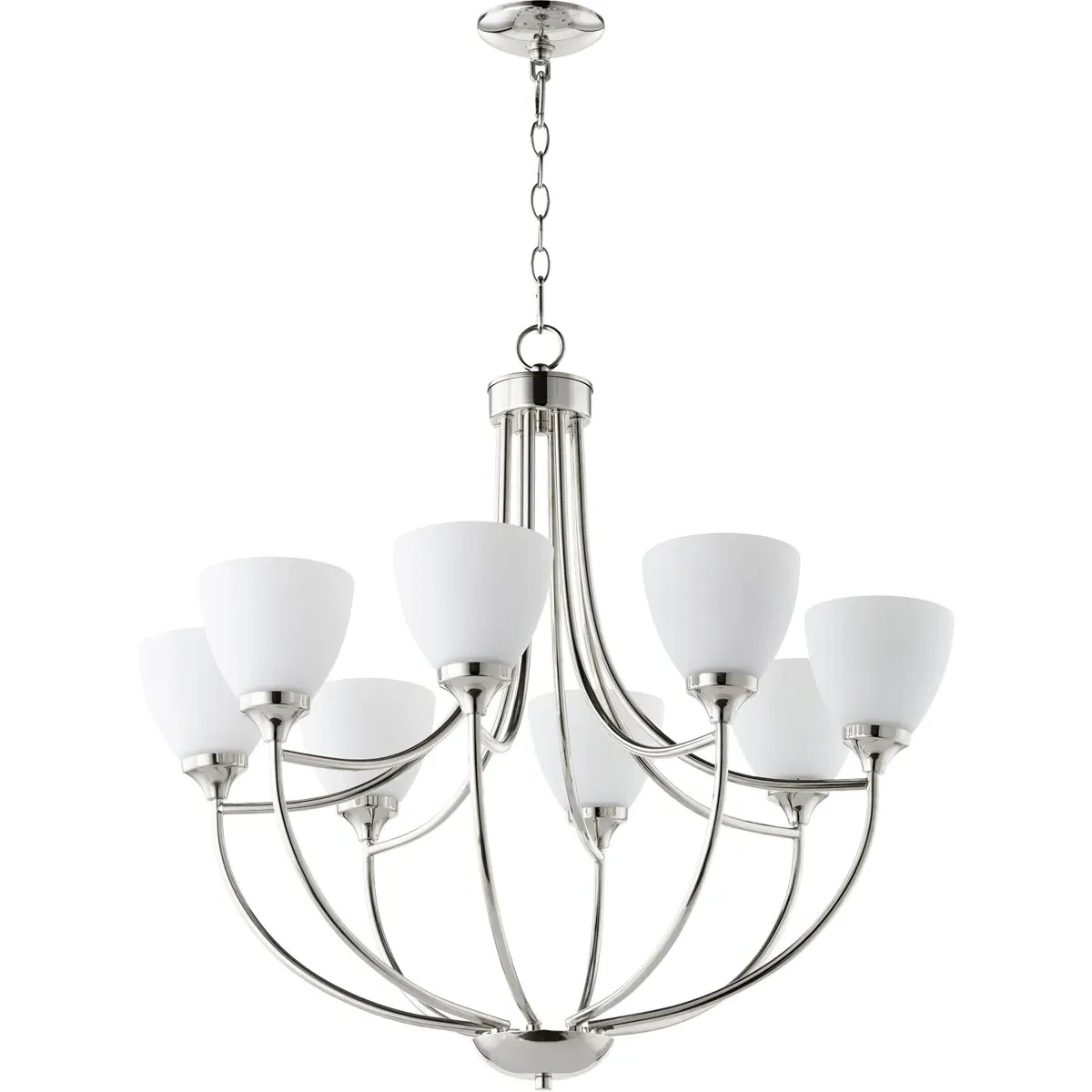 Quorum Enclave 8-Light Chandelier - Polished Nickel product