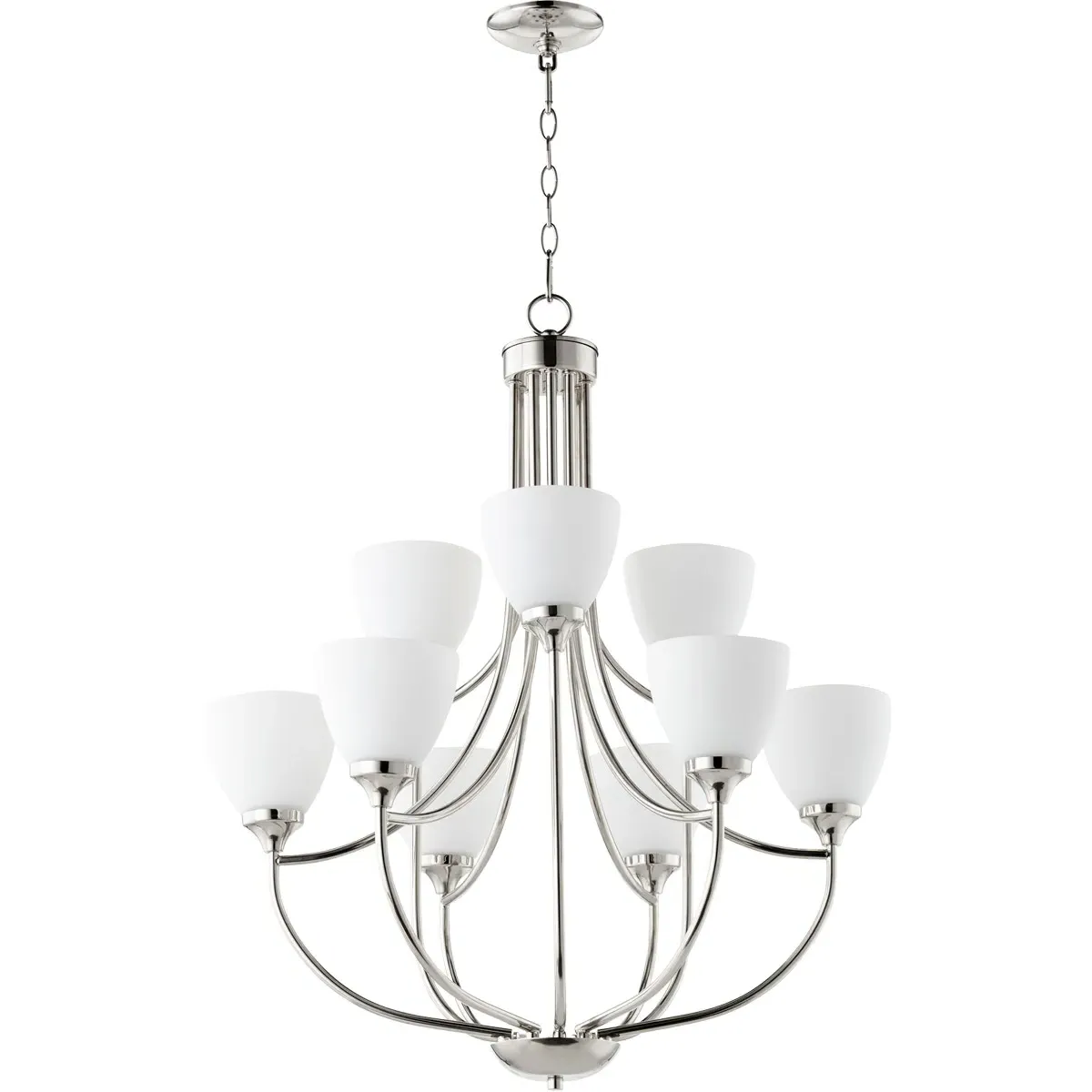 Quorum Enclave 9-Light Chandelier - Polished Nickel product