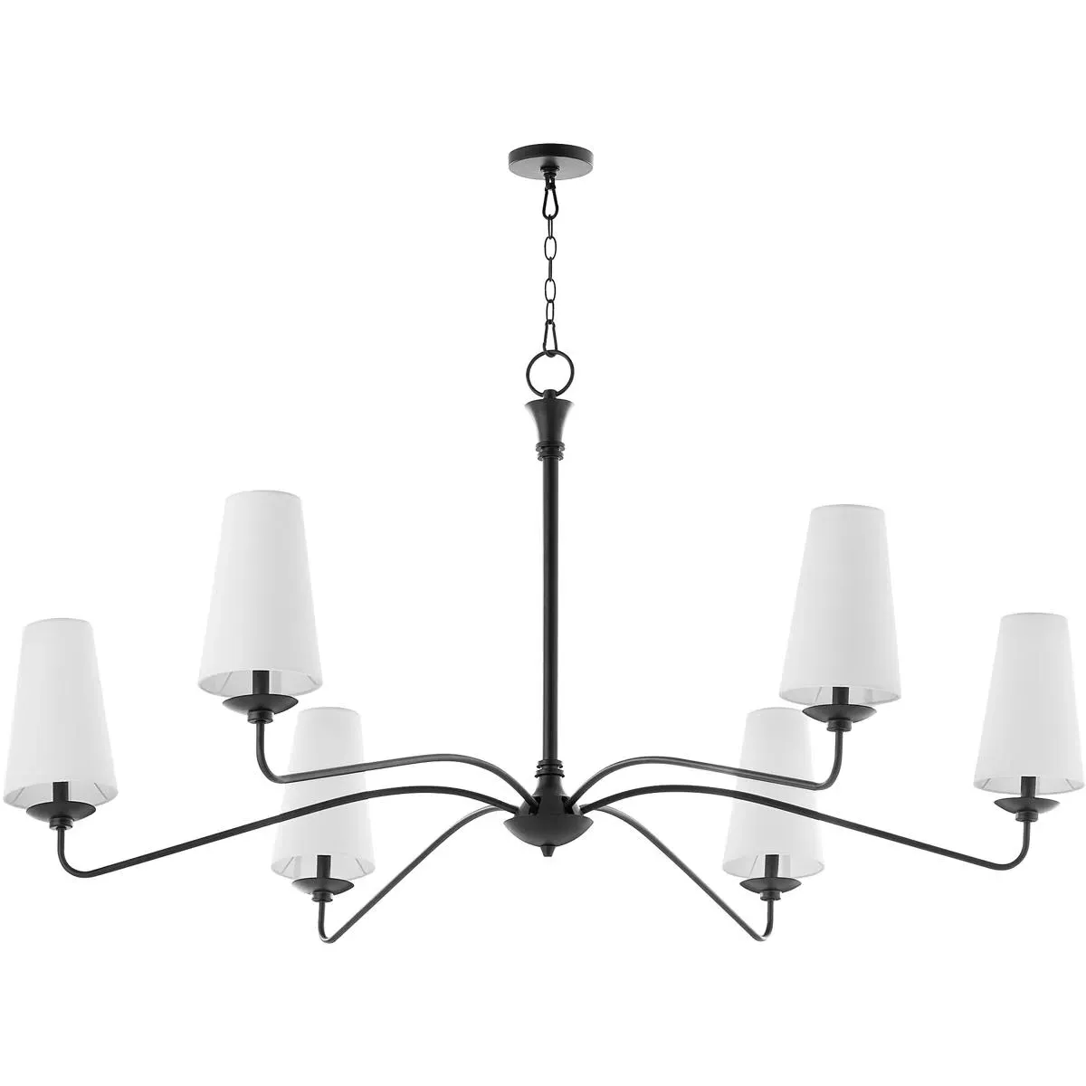 Quorum Euphora 6-Light 62" Chandelier - Matte Black product