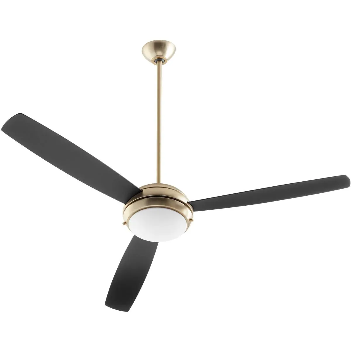 Quorum Expo 60-Inch Ceiling Fan - Aged Brass, Matte Black/Walnut product