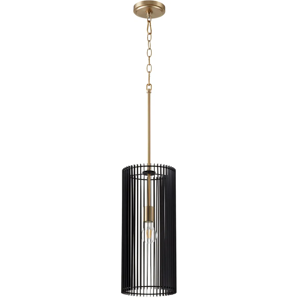 Quorum Finura 1-Light 8 inch Pendant - Aged Brass product