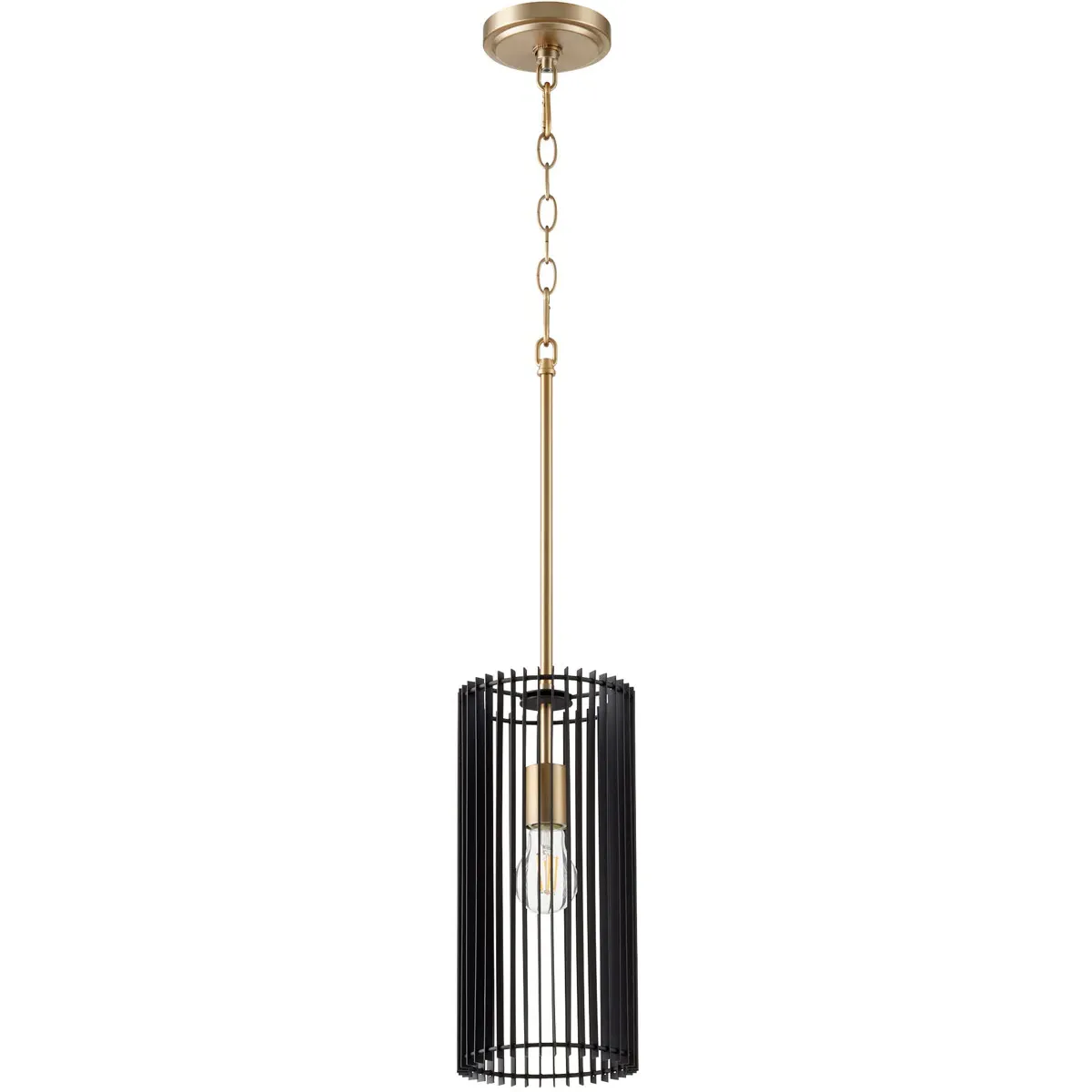 Quorum Finura 1-Light Mini Pendant - Aged Brass product