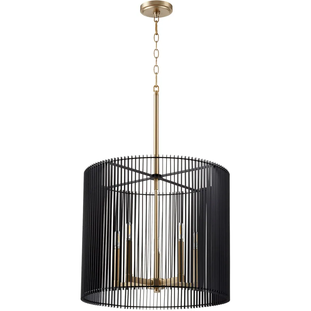 Quorum Finura 5-Light 21 inch Pendant - Aged Brass product