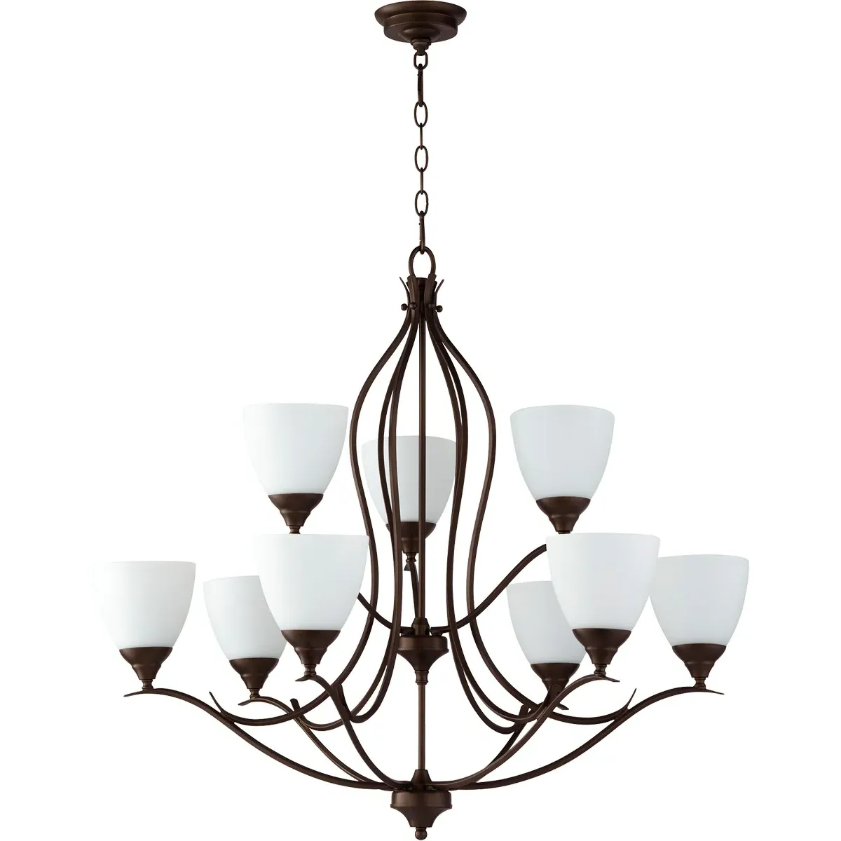 Quorum Flora 9-Light Chandelier - Oiled Bronze product