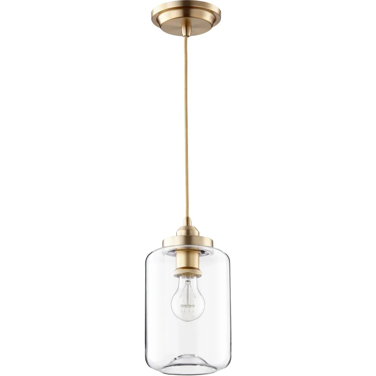 Quorum Fort Worth 1-Light Mini Pendant - Aged Brass product
