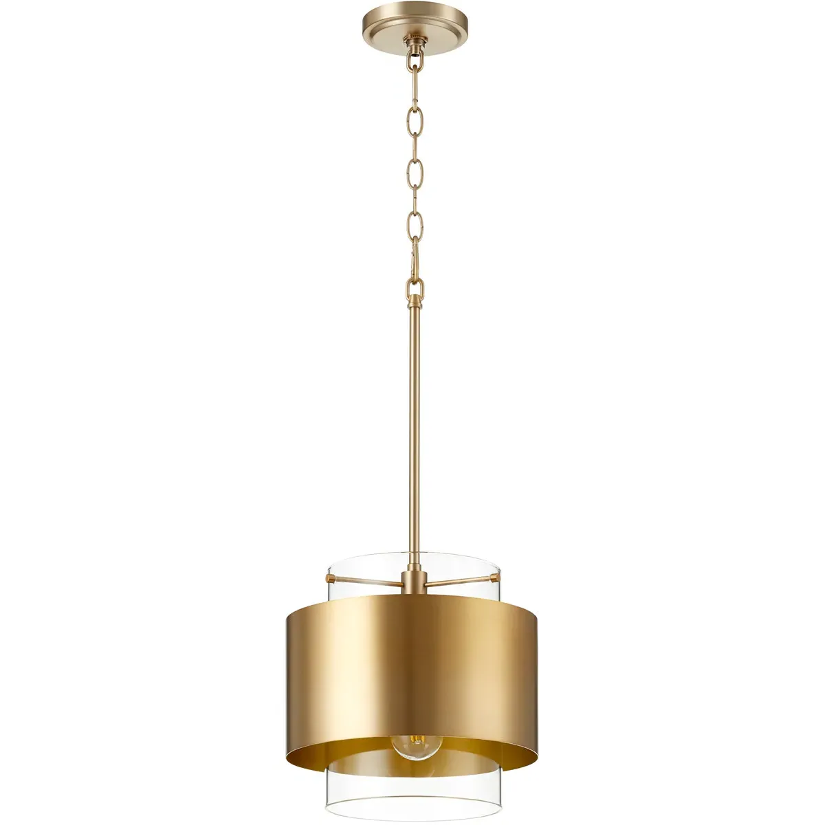 Quorum Fort Worth 1-Light Mini Pendant - Aged Brass product