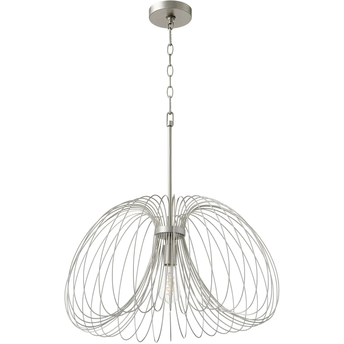 Quorum Fort Worth 1-Light Pendant - Brushed Silver product