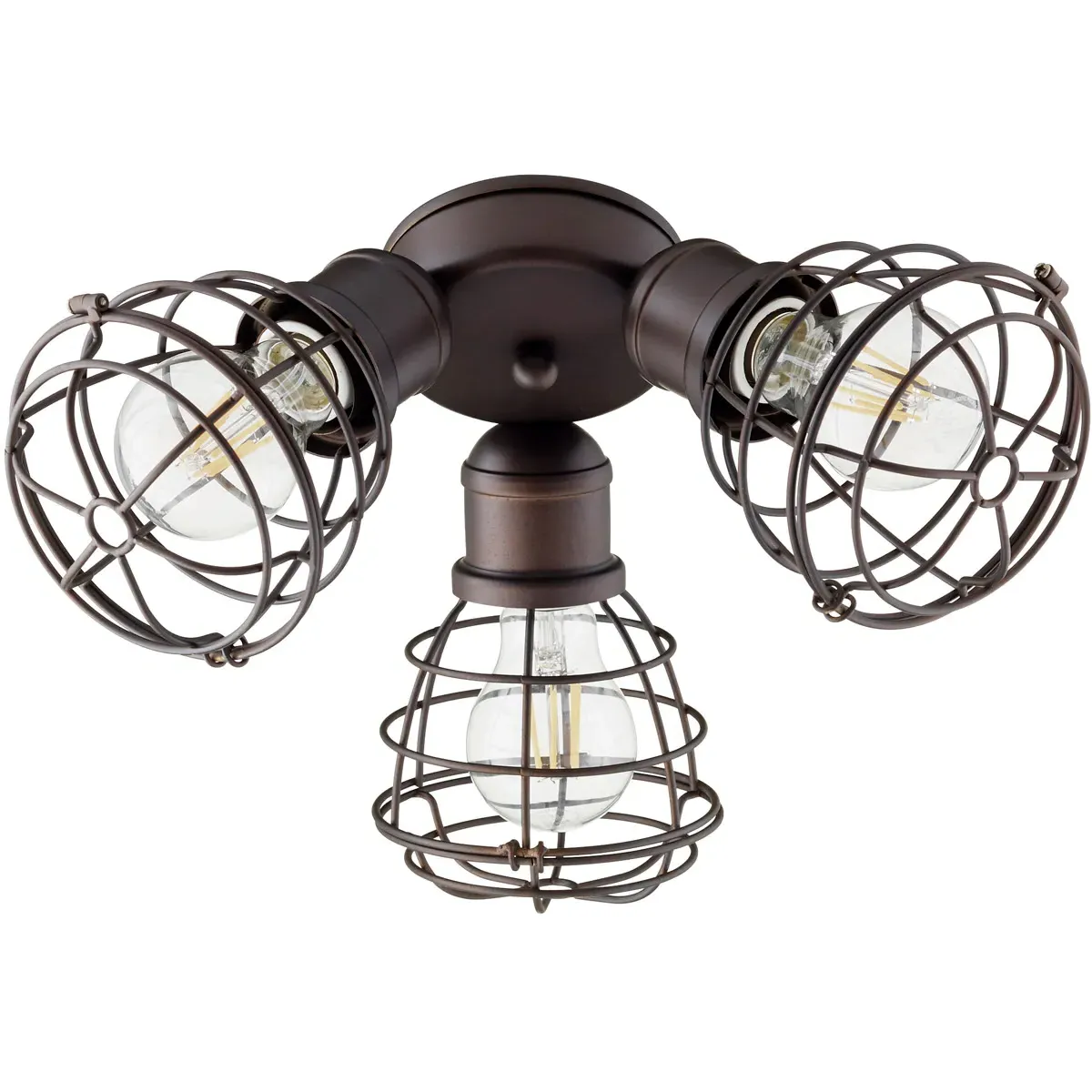 Quorum Fort Worth 3-Light LED Patio Fan Light Kit - Oiled Bronze product