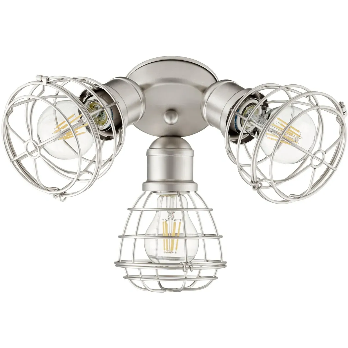 Quorum Fort Worth 3-Light LED Patio Fan Light Kit - Satin Nickel product
