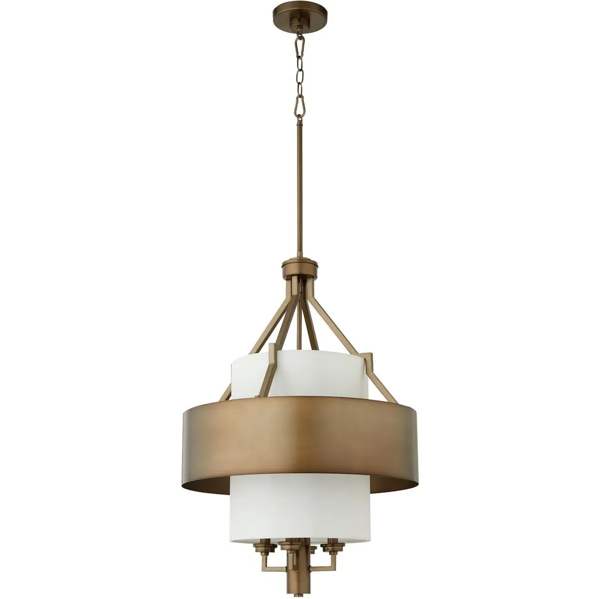 Quorum Fort Worth 4-Light Pendant - Dark Brass product