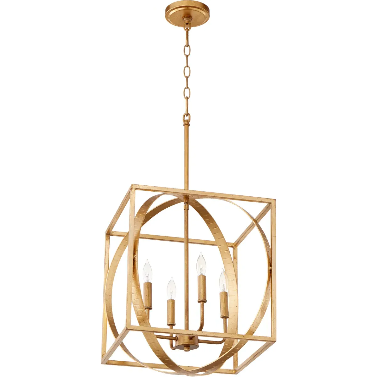 Quorum Fort Worth 4-Light Pendant - Gold Leaf product