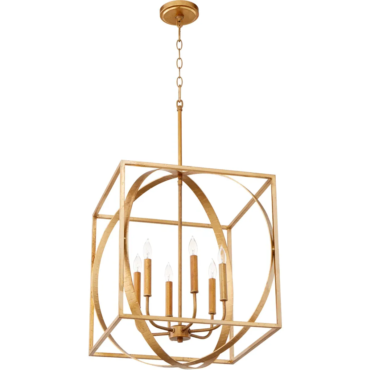 Quorum Fort Worth 6-Light Pendant - Gold Leaf product