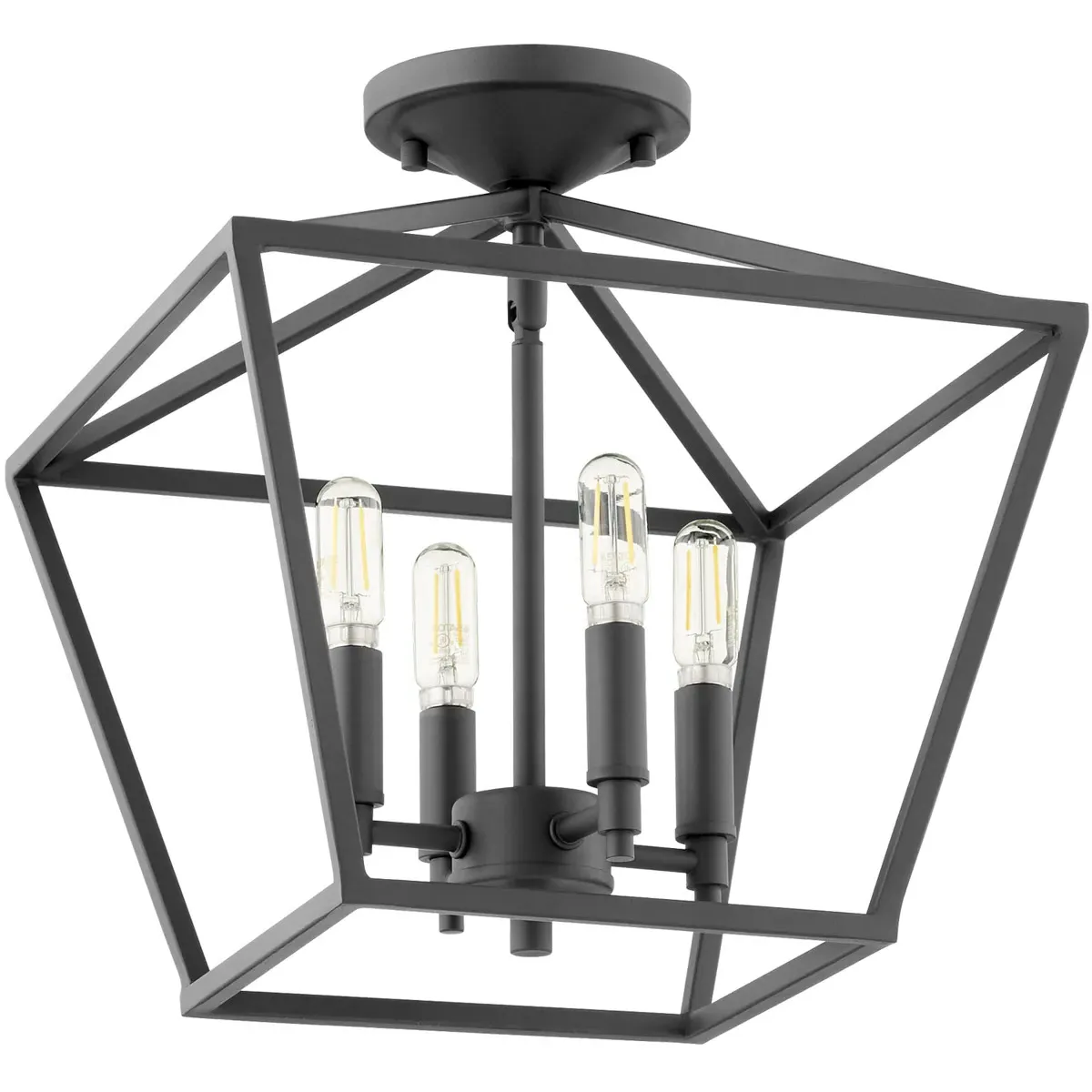 Quorum Gabriel 4-Light Semi Flush Mount Ceiling Light - Noir product