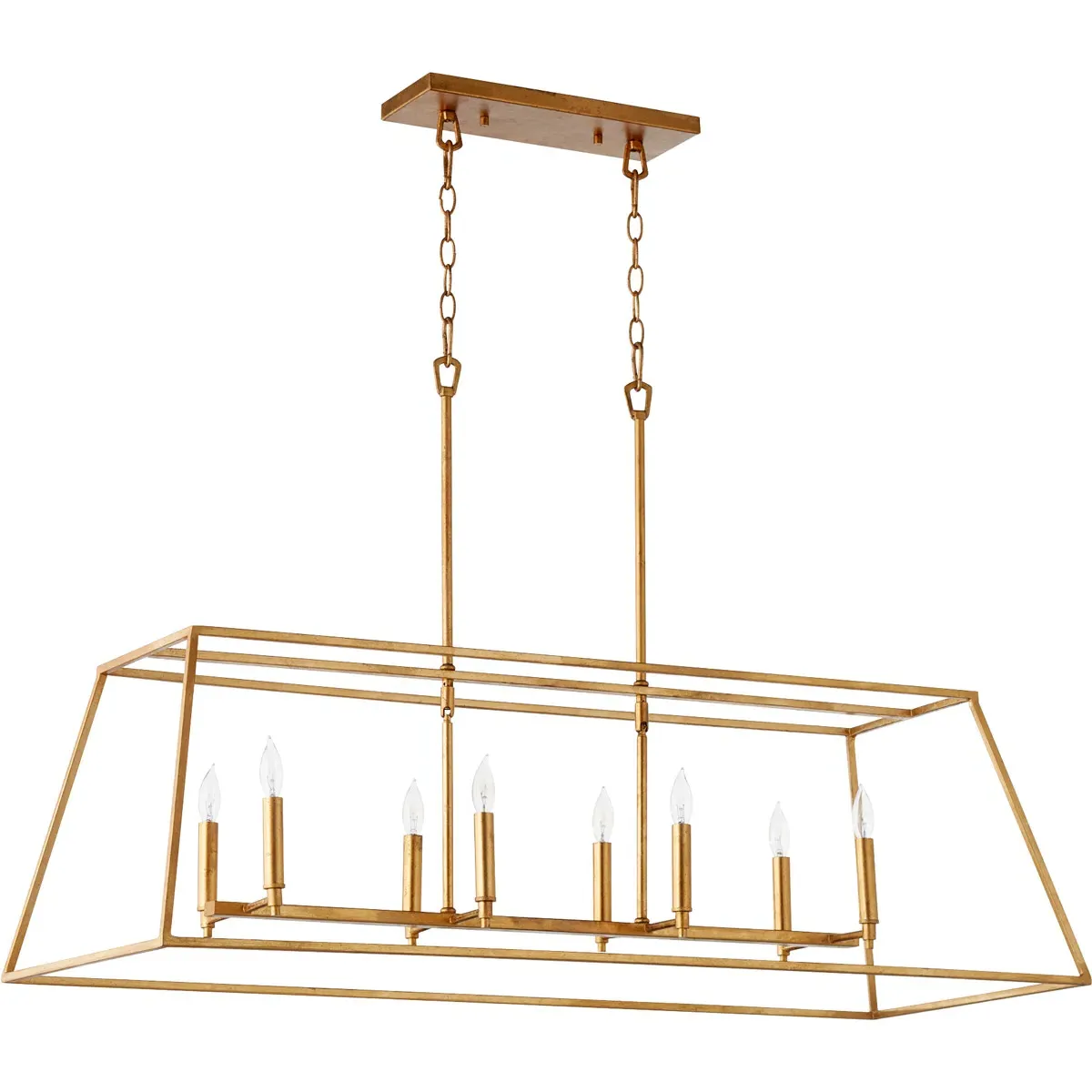 Quorum Gabriel 8-Light Linear Pendant - Gold Leaf product
