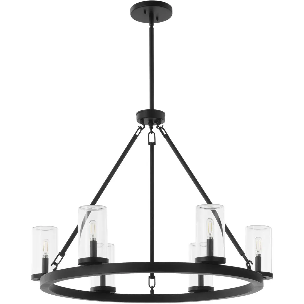 Quorum Gentry 6-Light Chandelier - Matte Black, Aluminum product