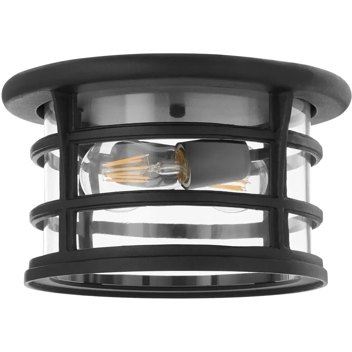Quorum Haley 2-Light Outdoor Flush Mount - Noir product