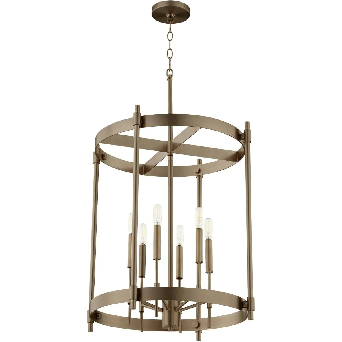 Quorum Hamilton 6-Light Foyer Pendant - Dark Brass product