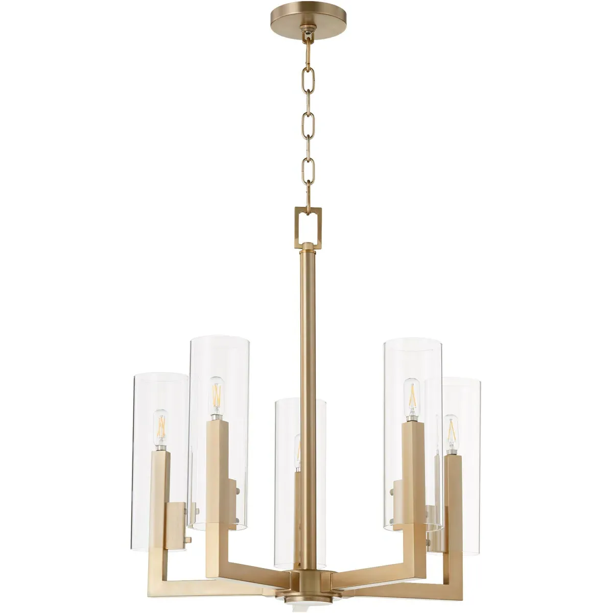 Quorum Harbin 5-Light Chandelier - Aged Brass product